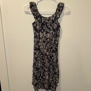 Floral Black and Cream Dress